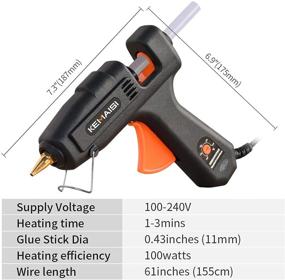 img 3 attached to KEMAISI 100W Hot Melt Glue Gun with 30 Premium Glue Sticks - Heavy Duty Large Professional Full Size Best Hot Glue Gun for Crafts - Industrial Big Glue Gun