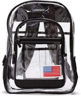 american patch patriotic clear backpacks for enhanced visibility and style logo