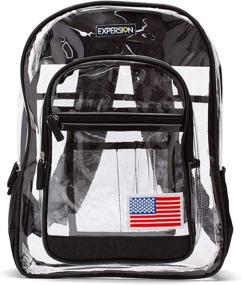 img 4 attached to American Patch Patriotic Clear Backpacks for Enhanced Visibility and Style