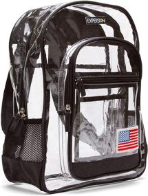 img 3 attached to American Patch Patriotic Clear Backpacks for Enhanced Visibility and Style