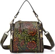 👜 stylish and practical crossbody genuine leather vintage satchels for women: handbags, wallets, and satchels logo