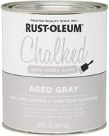 🎨 rustoleum 285143: 30 oz aged gray chalked ultra matte paint – premium finish for timeless elegance logo