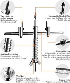 img 2 attached to 🛠️ QWORK 40 200mm Adjustable Recessed Sheetrock: Achieve Customizable Perfection with Ease!