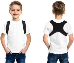 img 4 attached to 👍 AAiffey Posture Corrector: Adjustable Upper Back Brace for Men, Women & Children - Effective Clavicle Support Device for Thoracic Kyphosis and Shoulder Pain Relief