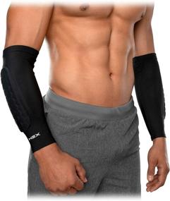 img 2 attached to 🏈 Ultimate Arm Protection: McDavid Hex Padded Forearm Compression Sleeves for Football & Contact Sports - Stay Dry and Cool with Moisture Wicking Technology - Includes 2 Sleeves