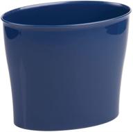 🗑️ navy idesign nuvo plastic waste basket: versatile trash can for bathroom, kitchen, office, or bedroom logo