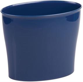 img 2 attached to 🗑️ Navy iDesign Nuvo Plastic Waste Basket: Versatile Trash Can for Bathroom, Kitchen, Office, or Bedroom