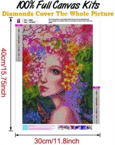 img 3 attached to 🎨 KoKoWill Floral Hair Women 5D DIY Diamond Painting Kit for Adults - Round Full Drill Crystal Rhinestone Embroidery, Diamond Dots Art Craft Canvas Set - 11.81 x 15.75 inch