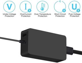 img 1 attached to Optimized Surface Pro Charger, 65W 15V 4A Power Adapter for Microsoft Surface Pro 3-7, Surface Laptop, Surface Go, and Surface Book
