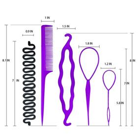 img 3 attached to Средства для укладки волос, Волчки Topsy Centipede, новые аксессуары стиля