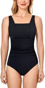 img 2 attached to 👙 DELIMIRA Women's Tummy Control One Piece Swimsuits Underwire Modest Swimwear - Bra Sizes: Flattering and Supportive Swimwear for Women