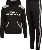 👕 high-performance pro athlete boys sweatsuit set: premium active boys' clothing logo