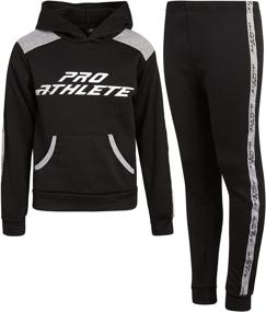 img 4 attached to 👕 High-Performance Pro Athlete Boys Sweatsuit Set: Premium Active Boys' Clothing