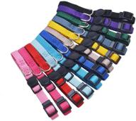 pupteck 12 pack soft nylon puppy id collar: adjustable, breakaway & whelping litter collars with record keeping charts logo