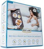 🛏️ twin size zip-up mattress encasement - complete waterproof bed and bedbug protector cover | 39x75 12-15" deep | invisible zippered mattress cover | enhanced seo logo