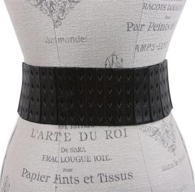 img 1 attached to 👗 Stylish Women's High Waist Stretch Belt - 3 Inches Wide