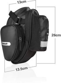 img 3 attached to Rhinowalk Bike Saddle Bag: Waterproof, Large Under-Seat Storage Compartment Bag with Water Bottle Pocket - Professional Cycling Accessories