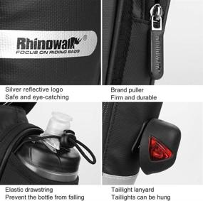 img 1 attached to Rhinowalk Bike Saddle Bag: Waterproof, Large Under-Seat Storage Compartment Bag with Water Bottle Pocket - Professional Cycling Accessories