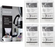 ☕️ urnex dezcal coffee and espresso descaler: 4 uses - effective activated scale remover for home coffee brewers, espresso machines, pod machines, kettles, and more! logo