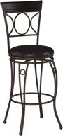 🪑 stylish linon circled brown and black brushed stroke 30&#34; swivel counter stool - ideal for contemporary interiors логотип