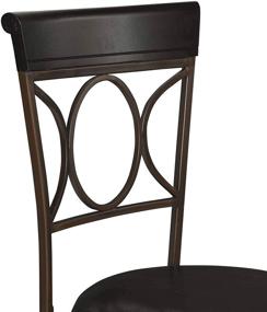 img 1 attached to 🪑 Stylish Linon Circled Brown and Black Brushed Stroke 30&#34; Swivel Counter Stool - Ideal for Contemporary Interiors