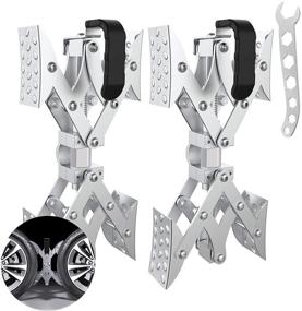 img 4 attached to 🔒 Sulythw RV Wheel Chock Stabilizer Scissor - Keep Your Travel Trailer Secure with Tire X Chocks - 2 Sets!