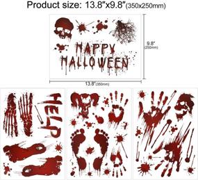 img 1 attached to HOWAF Halloween Handprint Footprint Decorations