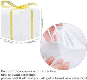 img 3 attached to 30 Pack Clear PVC Candy Gift Boxes - Perfect for Party Favors, Weddings, Birthdays, Jewelry, and Christmas Gift Packing (2 x 2 x 2 Inch)