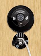 🔒 100% weatherproof outdoor case and flexible wall mount for nest cam & dropcam pro - enhance day & night vision - prevent overheating with built-in heat sink (black) logo