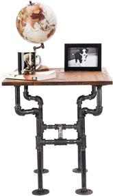 img 3 attached to 🚦 Industrial Pipe Decor Table Leg Set: Rustic End Table Base Kit with Vintage Streetlights Style