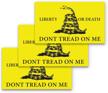 liberty sticker 3 pack durable gadsden logo
