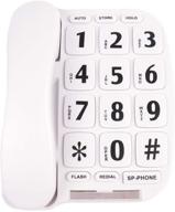 kerlitar k-p011w: the best big button corded phone for elderly with hearing aid compatibility & handsfree speakerphone - white logo