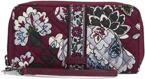 img 3 attached to 🔒 Enhanced Security and Style: Vera Bradley Cotton Accordion Wristlet with RFID Protection