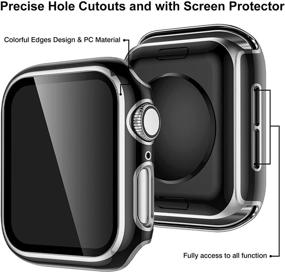 img 2 attached to GEAK Case Compatible For Apple Watch 38Mm Series 1/2/3 Built-In Screen Protector