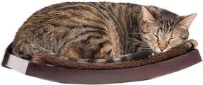 img 1 attached to 🐱 Art of Paws Cat Shelf: Curved Cat Perch and Hammock Design with Elegant Wall-Mounted Wood Furniture - Perfect Gift Your Cat Will Love!