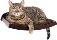 🐱 art of paws cat shelf: curved cat perch and hammock design with elegant wall-mounted wood furniture - perfect gift your cat will love! logo