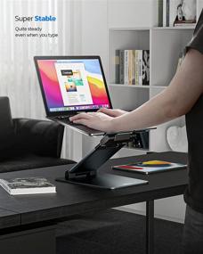 img 1 attached to 📱 Nulaxy Adjustable Height Laptop Stand for Desk - Portable Laptop Riser, Ergonomic Computer Stand Compatible with MacBook Air Pro, Dell XPS, and More 10-17" Laptops - Gray