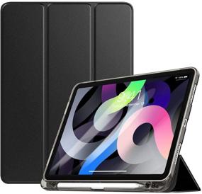 img 4 attached to 📱 TiMOVO Case for New iPad Air 4th Generation (2020) - Slim Back Protective Case with Apple Pencil Holder - Black