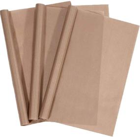 img 4 attached to 🔥 3 Pack PTFE Teflon Sheet: 16x12 Non Stick Heat Transfer Paper for Heat Press, Washable & Reusable Craft Mat – Brown