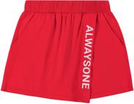 🩳 alwaysone shorts skirts & skorts: novelty athletic workout clothing for girls logo
