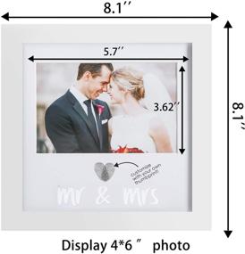 img 3 attached to Jinchuan Heart Thumbprint Keepsake Frame and Ink Kit: A Perfect Wedding Picture Frame and Registry Idea for Bride and Newlyweds