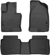 🖤 husky liners 99691 weatherbeater front & 2nd seat floor mats for 2011-2015 kia optima (black) logo