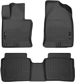 img 4 attached to 🖤 Husky Liners 99691 Weatherbeater Front & 2nd Seat Floor Mats for 2011-2015 Kia Optima (Black)