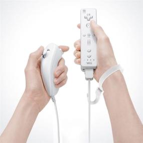 img 2 attached to Ambertown 2-Pack White Silicone Skin Case Cover with Wrist Strap for Nintendo Wii Remote: Enhance Your Gaming Experience with Protective Accessories