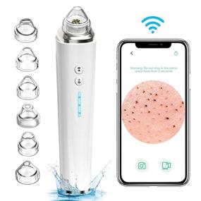 img 4 attached to FDA Approved WiFi Facial Pore Vacuum with HD Camera - Blackhead Remover, Acne Extractor Kit with 6 Suction Heads - Electric Blackhead Suction Tool