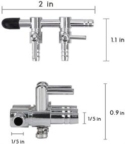 img 1 attached to 🐠 Pawfly 2-3 Way Cross Aquarium Gang Valve - Air Flow Control Lever Valve Distributor Splitter with Check Valves, Suction Cups & Airline Connectors for Fish Tank