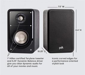 img 3 attached to 🔊 Enhance Your Home Theater and Audio Experience with the Polk Signature Series S15 Bookshelf Speakers - Premium Sound, Powerport Technology, and Detachable Magnetic-Grille (Pair)