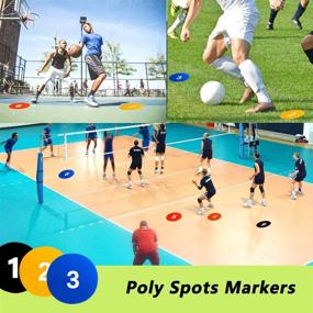 img 3 attached to 🎯 KIKIGOAL 10pcs Colorful Poly Spot Markers: Enhance Drills, Sports Training, and School Teaching with Anti-Slip, 9-inch Floor Spot Markers in Random Colors