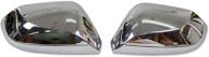 enhance and protect your toyota camry 2018-2019: rqing rear view mirror guard cover trims (chrome) logo