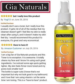 img 1 attached to 🍊 Gia Naturals Vitamin C Facial Toner: Pure, Natural & Organic | Age-Fighting, Brightening, Pore Reduction, PH Balancing | Made in USA